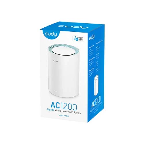 Cudy M1300 AC1200 Dual Band Whole Home Wi-Fi Mesh Gigabit Router  (1-pack) 