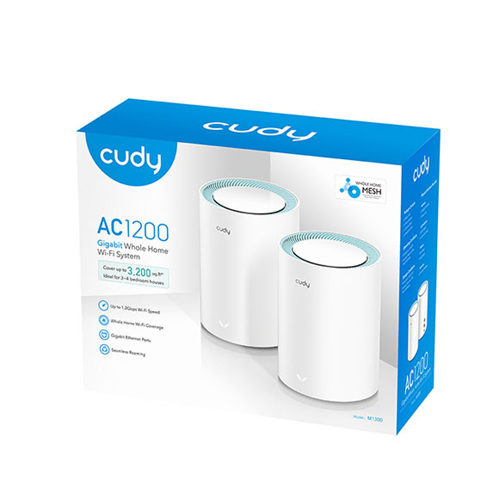 Cudy M1300 AC1200 Dual Band Gigabit Mesh Router (2 Pack)