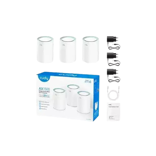CUDY M1500 3-Pack AX1500 Dual Band Wi-Fi 6 Mesh Router