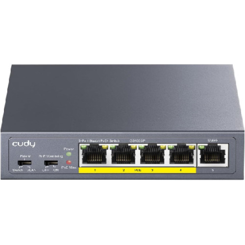 CUDY GS1005P - 4-Port Gigabit PoE+ Switch with 1×Gigabit Uplink Port