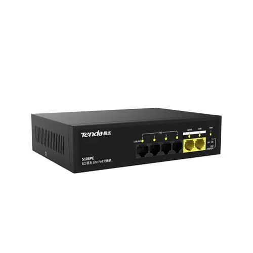 Tenda S106PC 6-Port 100M Unmanaged Switch with 4 Port PoE