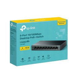 TP-Link LS109P 9-Port 10/100Mbps PoE Switch With 8-Port PoE+