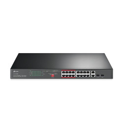 TP-Link TL-SL1218MP 16-Port 10/100 Mbps + 2-Port Gigabit Rackmount Switch with 16-Port PoE+