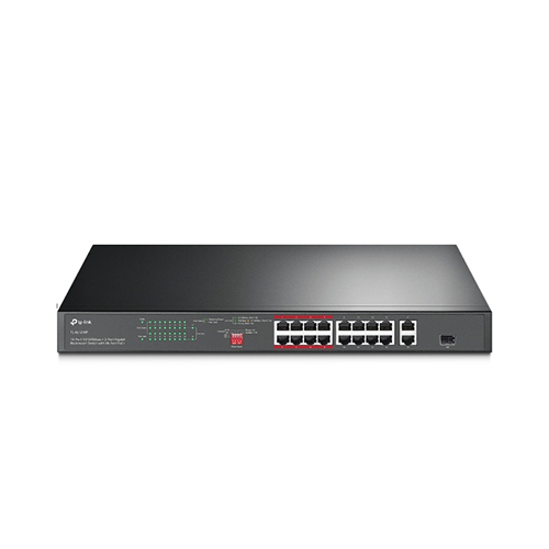 TP-Link TL-SL1218P 16-Port 10/100 Mbps + 2-Port Gigabit Rackmount Switch with 16-Port PoE+